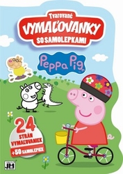 Tvarované vymaľovanky so samolepkami Peppa Pig