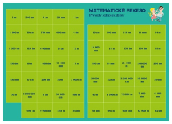 Staněk, Martin - Pexeso Matematika Převody jednotek délky