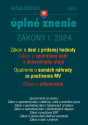 Aktualizácia I/2 2024 – daňové a účtovné zákony