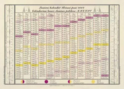 Jednolistý Lunární kalendář Krásné paní 2025