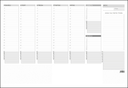 Stolní plánovač A2 2025 týdenní mapa s lištou