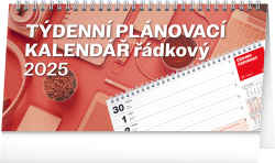 Týdenní plánovací řádkový kalendář 2025 - stolní kalendář