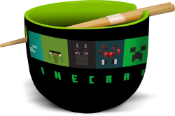 Minecraft ramen miska a hůlky