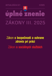 Aktualizácia III/1 2025 – BOZP a sociálne služby